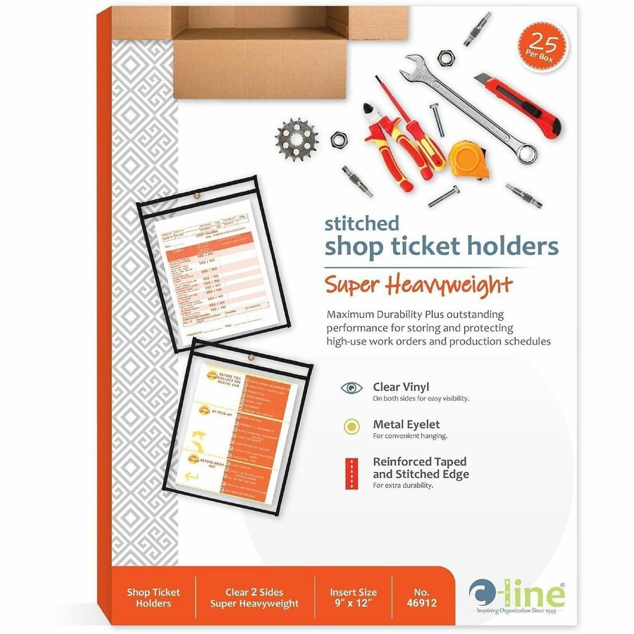 C-Line Stitched Vinyl Shop Ticket Holders - Alternate-Image1