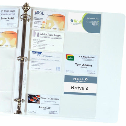 C-Line Business Card Refill Pages - Organize Your Contacts Efficiently - Binder
