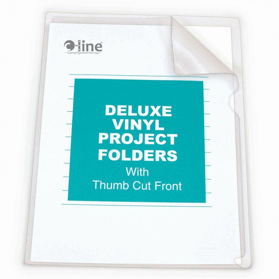 C-Line Letter Project File - 8 1/2" x 11" - Vinyl - Clear - Heavyweight Cover - 50 / Box