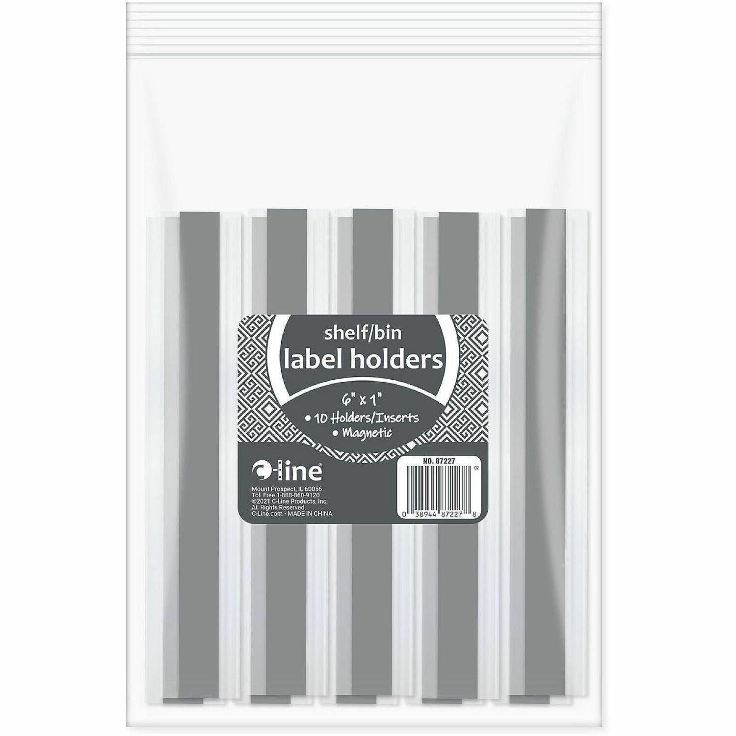 C-Line Magnetic Shelf/Bin Label Holders - 1500