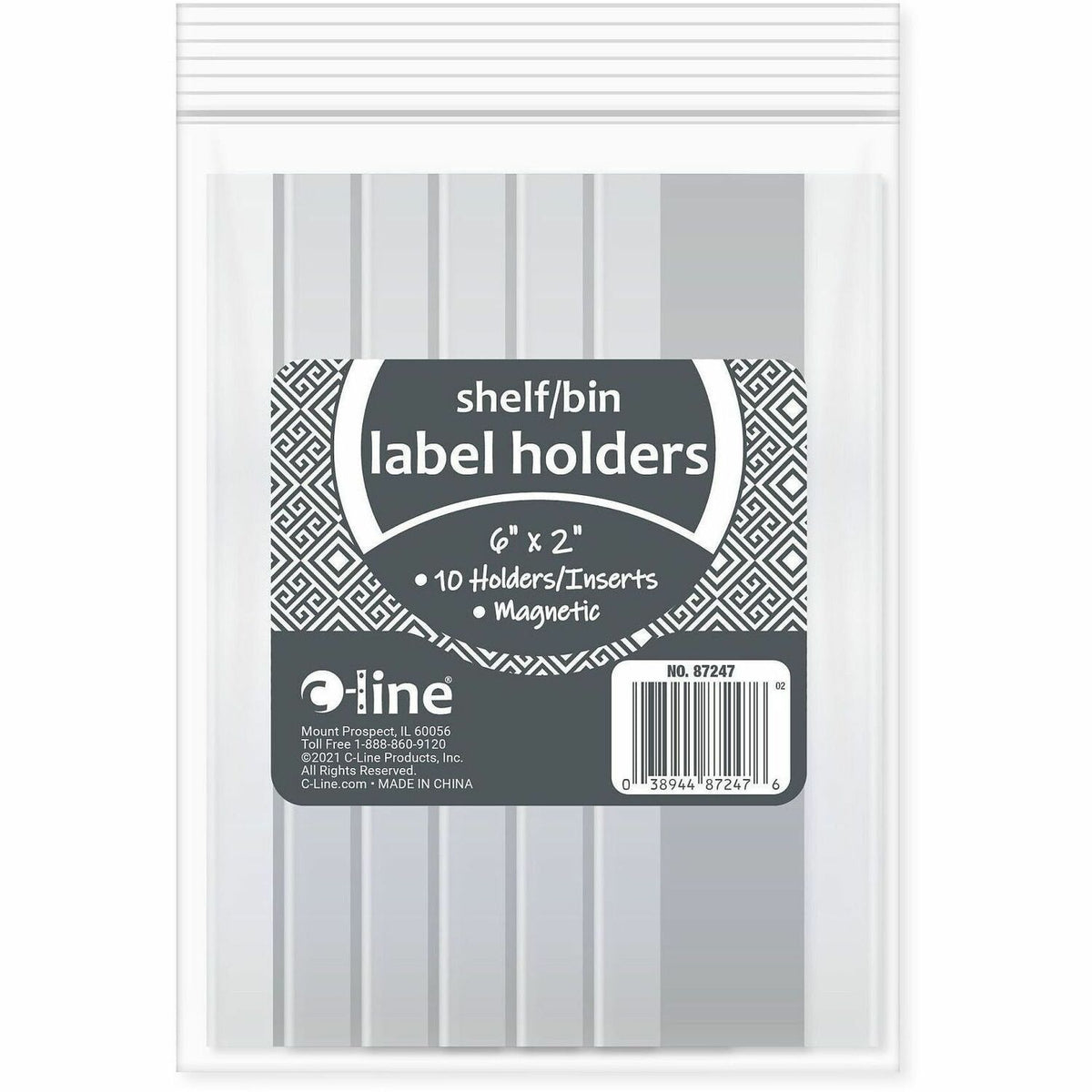 C-Line Magnetic Shelf/Bin Label Holders - 1500
