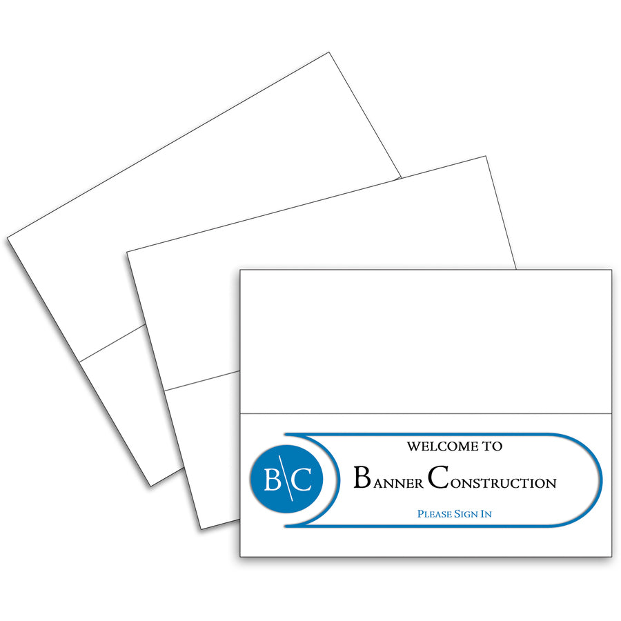 C-Line Inkjet/Laser Name Tents & Holders - Letter - 8 1/2" x 11" - Heavyweight, Reusable - White - 50 / Box