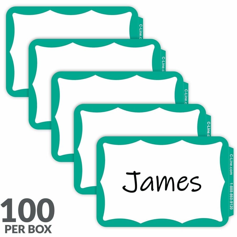 C-Line Self-adhesive Color Border Name Badges - Alternate-Image5