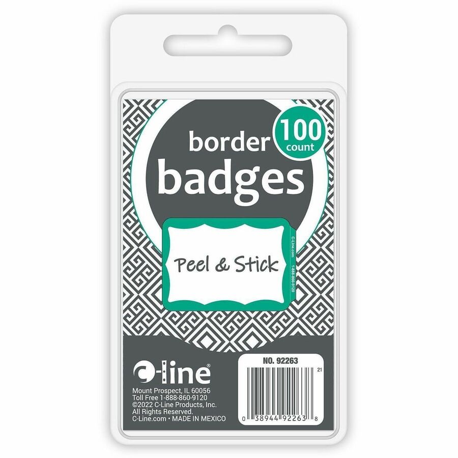 C-Line Self-adhesive Color Border Name Badges - Alternate-Image1