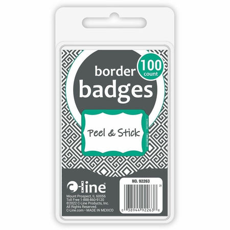 C-Line Self-adhesive Color Border Name Badges - Alternate-Image1