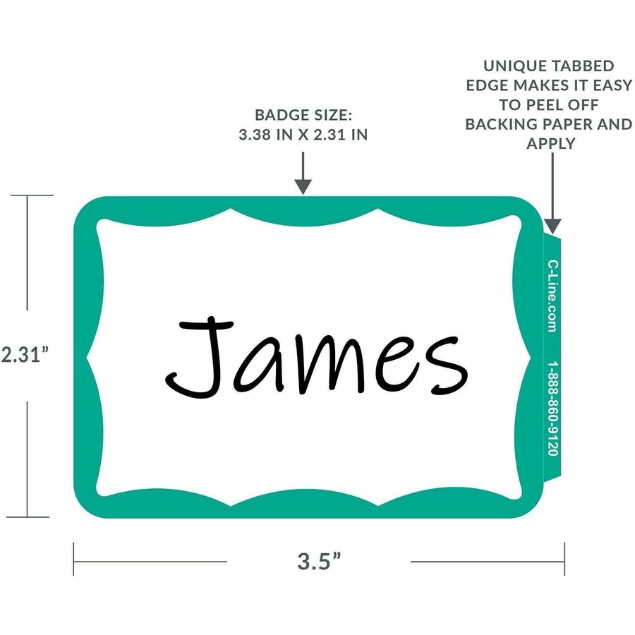 C-Line Self-adhesive Color Border Name Badges - Alternate-Image4
