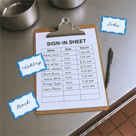 C-Line Self-adhesive Color Border Name Badges - Alternate-Image2