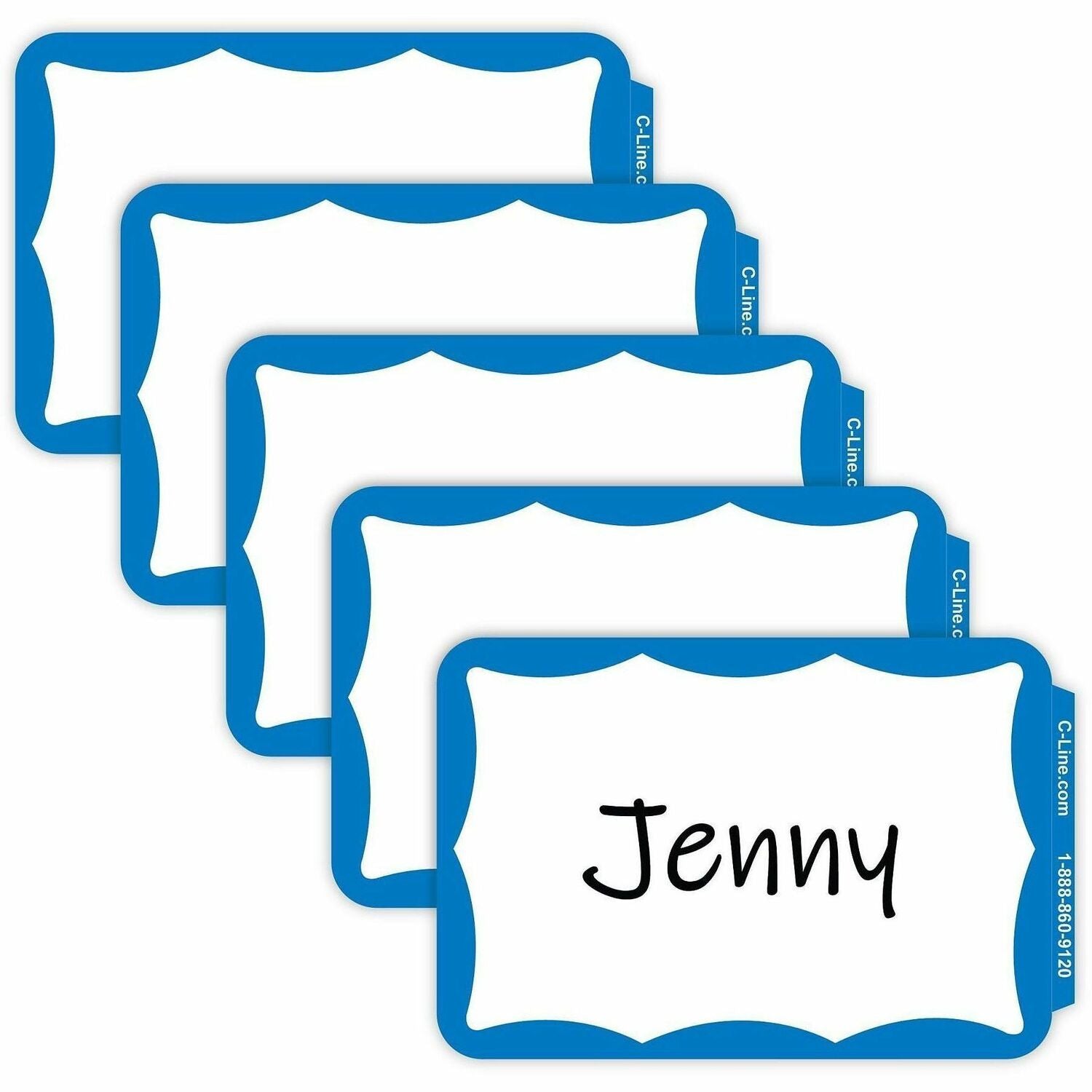 C-Line Self-adhesive Color Border Name Badges - 1500
