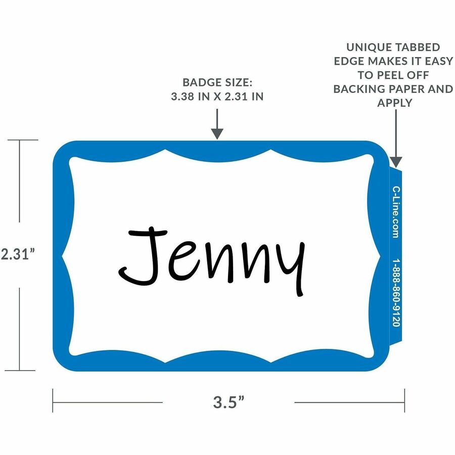 C-Line Self-adhesive Color Border Name Badges - Alternate-Image4