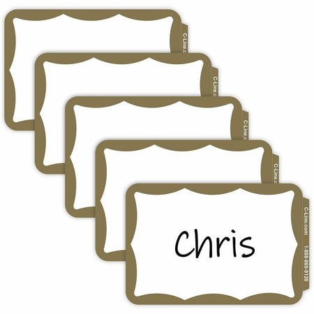 C-Line Self-adhesive Color Border Name Badges - 1500