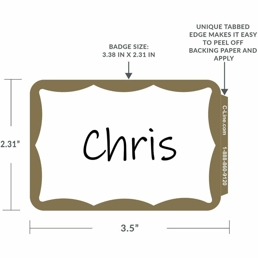 C-Line Self-adhesive Color Border Name Badges - Alternate-Image4