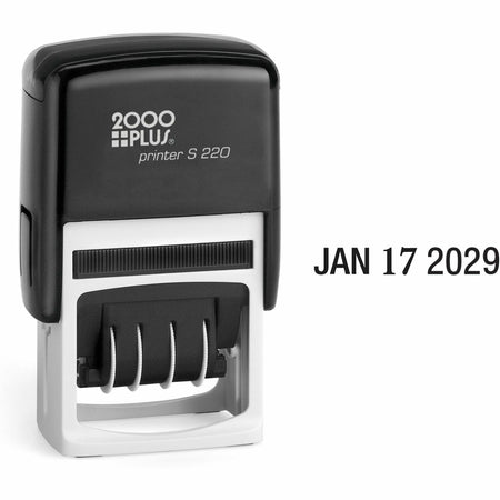 Cosco 2000 PLUS Self-Inking Economy Dater - Date Stamp - Black - Plastic Plastic - 1 Each