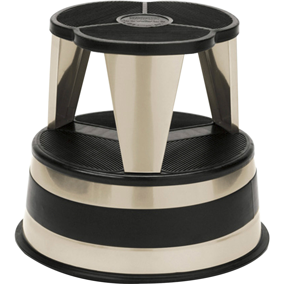 Kik-Step Original All-Steel Stool - 2 Step - 350 lb Load Capacity - 15.6" Width x 15.6" Depth x 14" Height - Beige