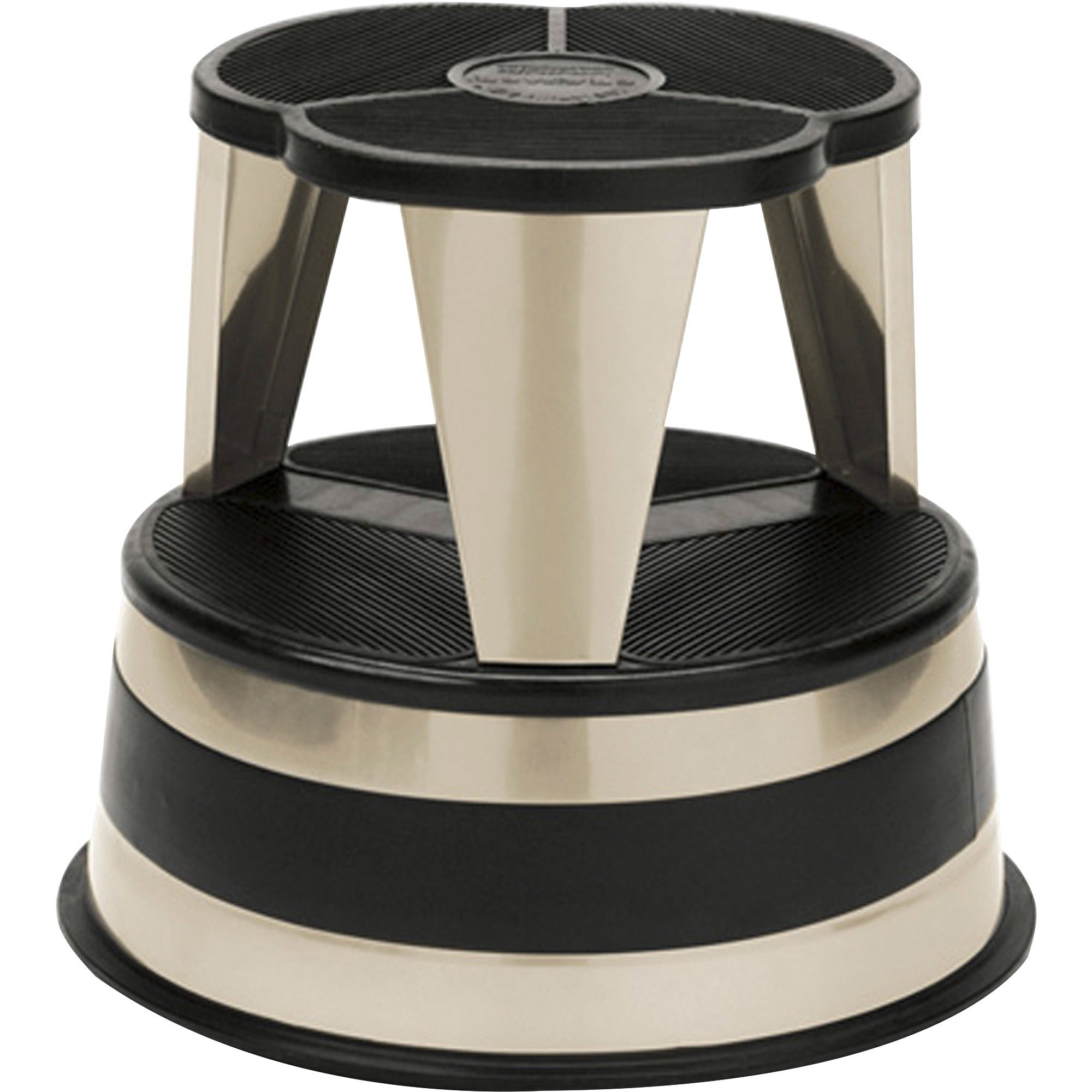 Kik-Step Original All-Steel Stool - 2 Step - 350 lb Load Capacity - 15.6" Width x 15.6" Depth x 14" Height - Beige