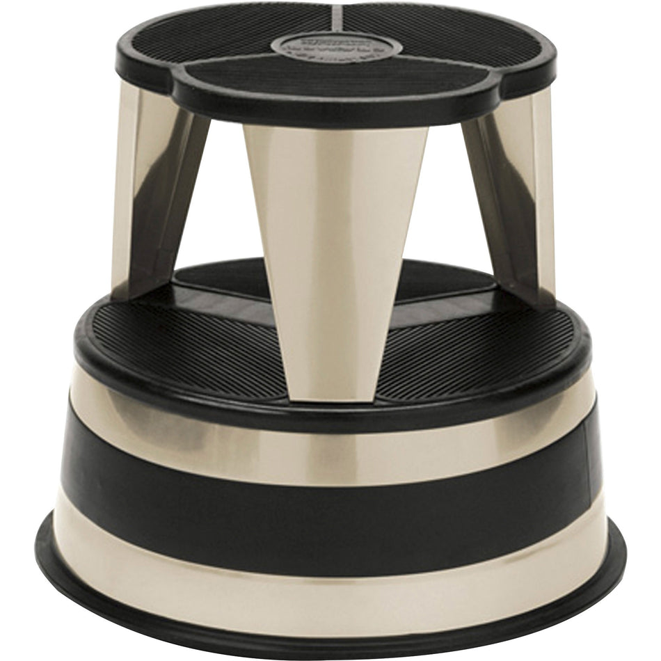 Kik-Step Original All-Steel Stool - 2 Step - 350 lb Load Capacity - 15.6" Width x 15.6" Depth x 14" Height - Beige