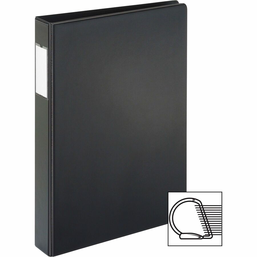 Cardinal®Legal-Size Slant-D Binder - 1" Binder Capacity - Legal - 8 1/2" x 14" Sheet Size - 240 Sheet Capacity - 5/8" Spine Width - 3 Ring(s) - Fastener(s): D-Ring - Vinyl - Black - 1.29 lb - Recycled - Label Holder, Hinged, Heavyweight - 1 Each