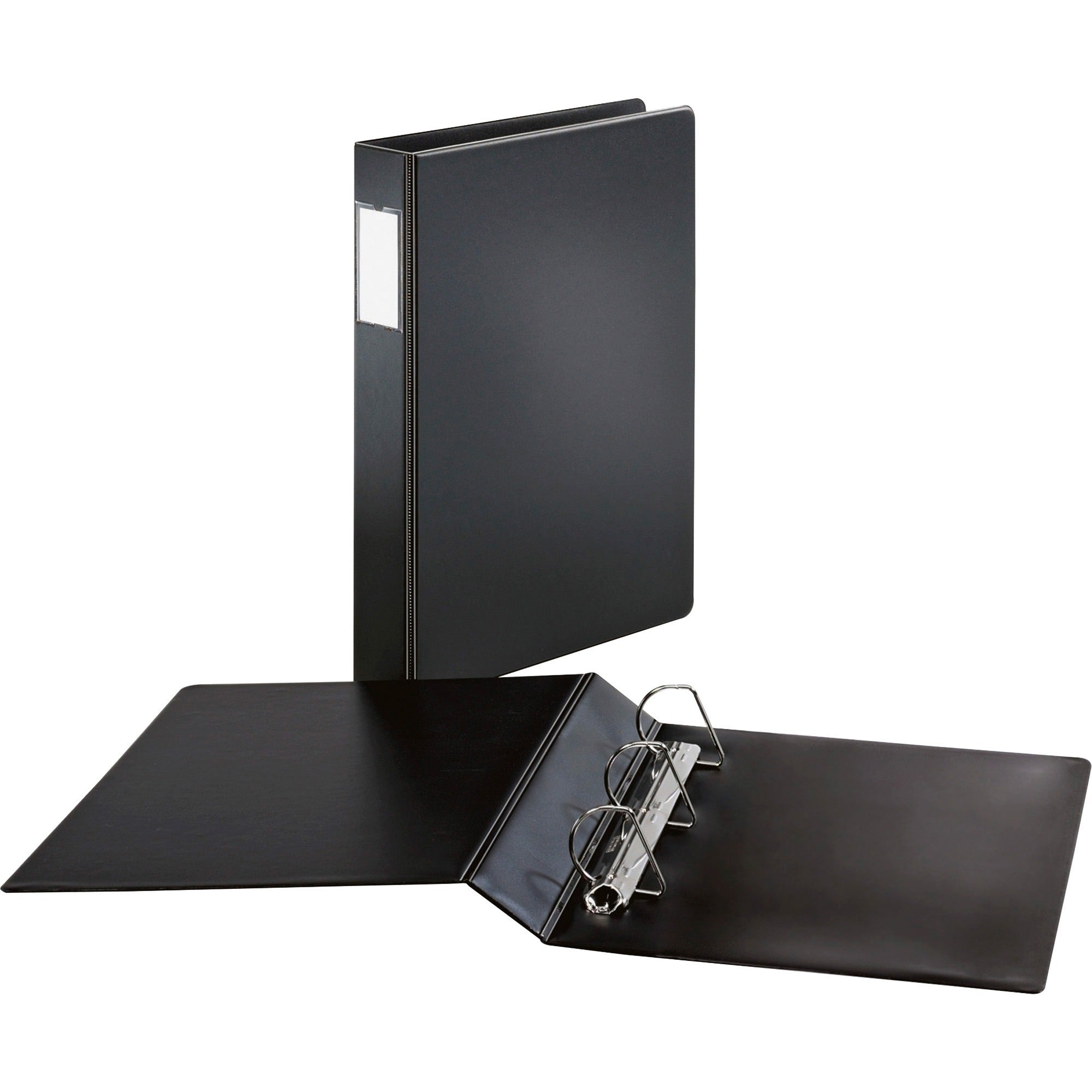Cardinal®Legal-Size Slant-D Binder - 2" Binder Capacity - Legal - 8 1/2" x 14" Sheet Size - 540 Sheet Capacity - 1 1/2" Spine Width - 3 Ring(s) - Fastener(s): D-Ring - Vinyl - Black - 1.72 lb - Recycled - Label Holder, Hinged, Heavyweight - 1 Each