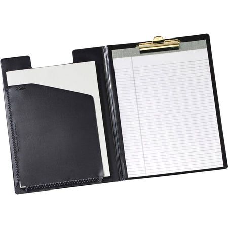 Cardinal®252 610 Letter Pad Folio - 8 1/2" x 11" - 100 Sheets Capacity - 1 Inside Front Pocket(s) - Vinyl, Polyvinyl Chloride (PVC) - Black - Pad Holder - 1 Each
