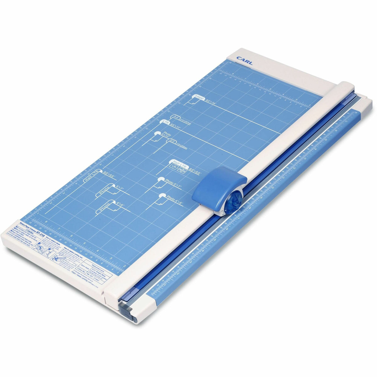 CARL 18" Professional Paper Trimmer - 10 Sheet Cutting Capacity - Carbide Blade - 18" Cutting Length - 0.8" Height x 10.3" Width x 18" Depth - White - 1 Each