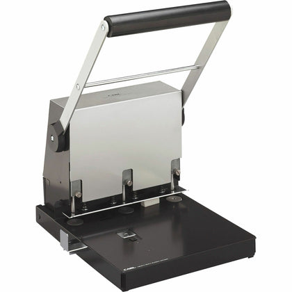 CARL Extra Heavy-duty 3-hole Power Punch - Punches 300 Sheets - Platinum - Paper