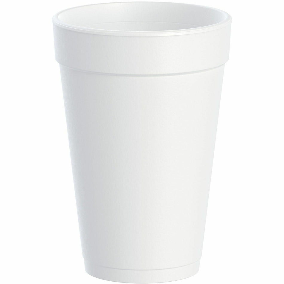 Dart J Cup 16 oz Insulated Foam Cups - 16 fl oz - White - Foam - Cold Drink, Hot Drink, Soft Drink - 25/Bag - 40 / Carton