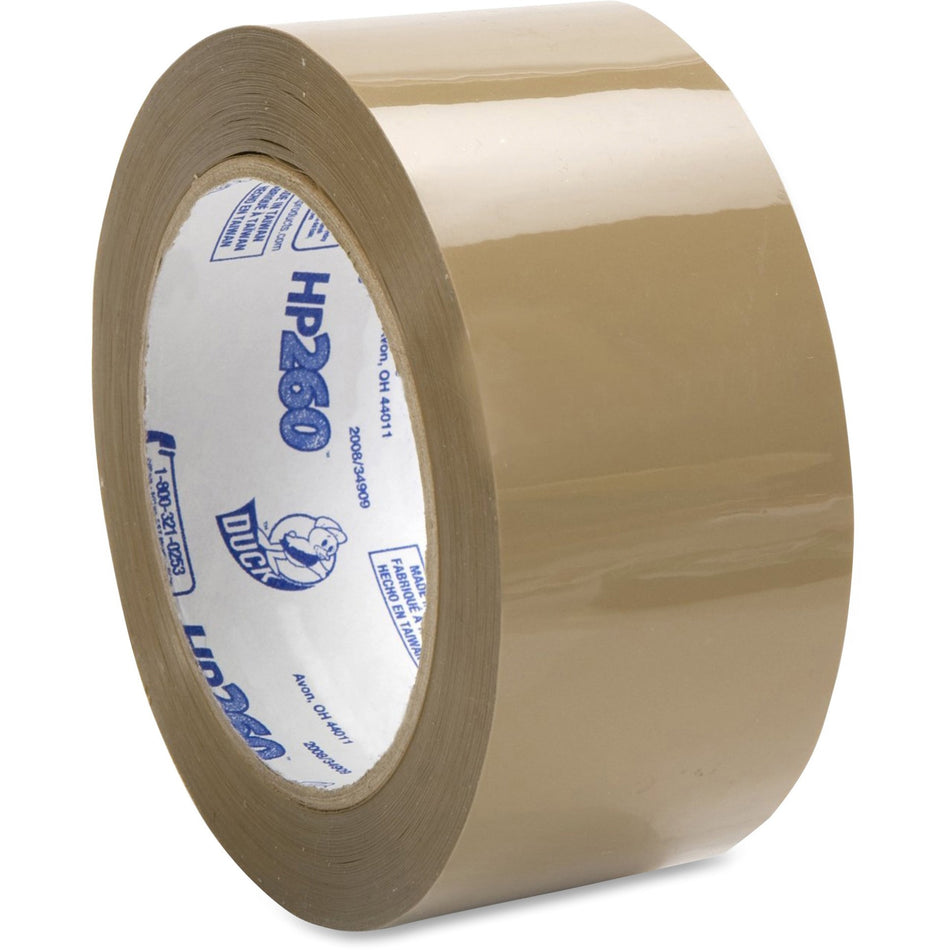 Duck Brand HP260 Packing Tape - 60 yd Length x 1.88" Width - 3" Core - Tan - 3.10 mil - Acrylic Backing - UV Resistant - For Mailing, Shipping, Label Protection, Packing - 1 Roll