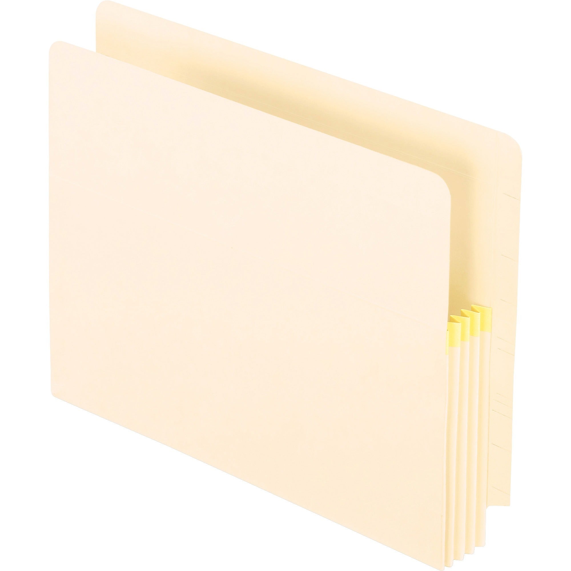 Pendaflex Letter Recycled File Pocket - 8 1/2" x 11" - 3 1/2" Expansion - Manila, Tyvek - Manila - Tab, Reinforced Gusset - 10% Recycled - 25 / Box