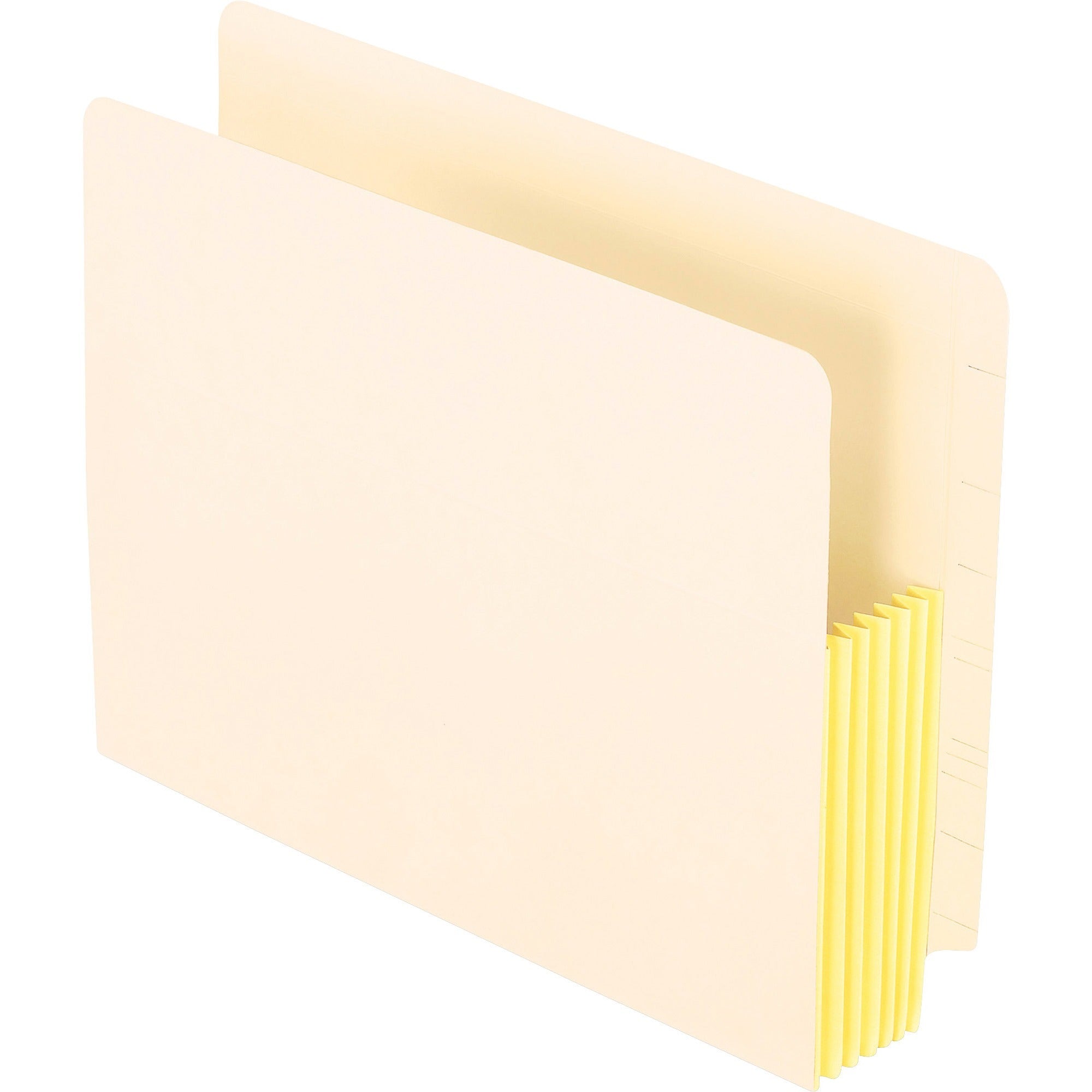 Pendaflex Letter Recycled File Pocket - 8 1/2" x 11" - 5 1/4" Expansion - Manila, Tyvek - Manila - Tab, Reinforced Gusset - 10% Recycled - 10 / Box