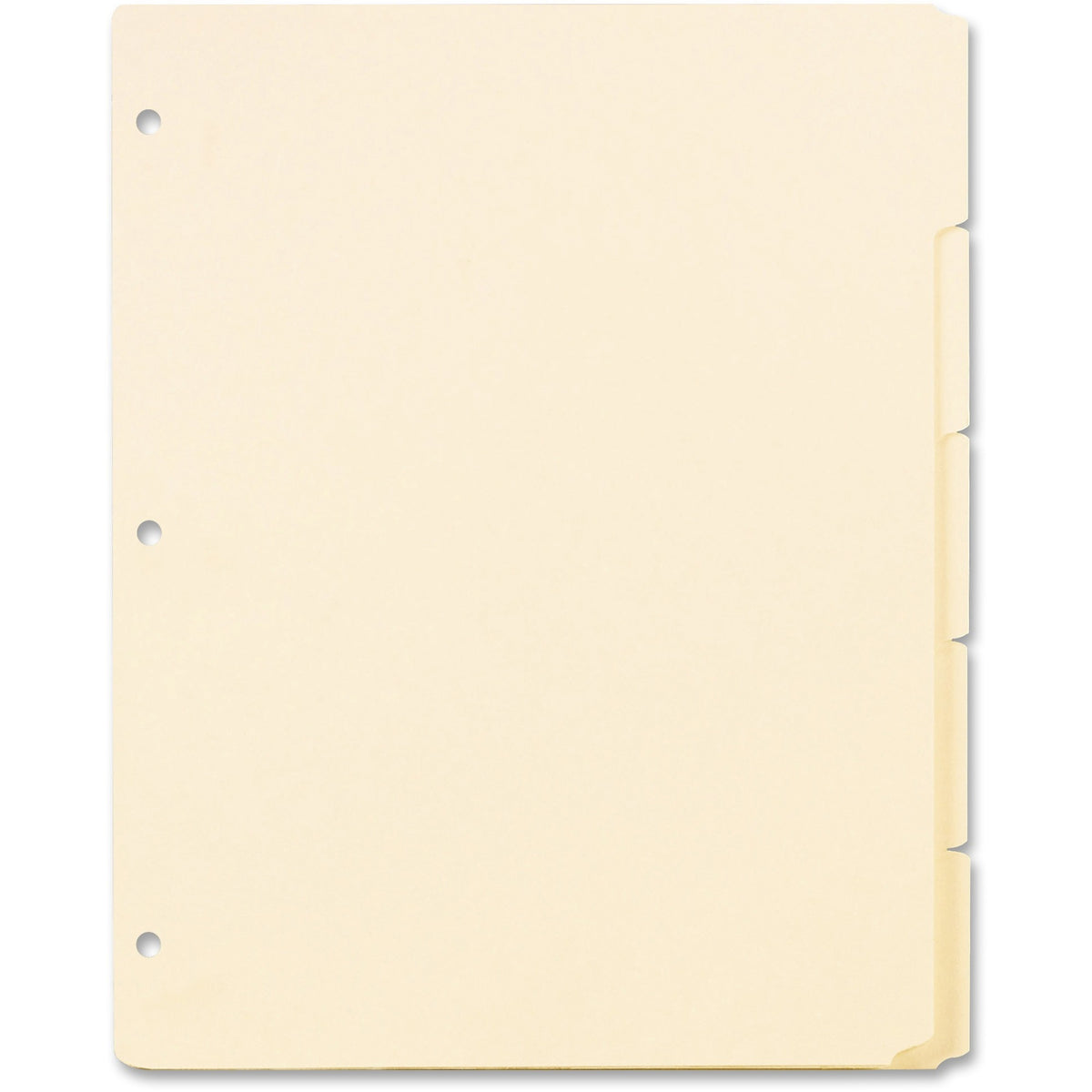 Oxford Ring Book Index Sheets - 5 x Divider(s) - Blank Tab(s) - 5 Tab(s)/Set - 8.5" Divider Width x 11" Divider Length - 3 Hole Punched - Manila Tab(s) - 10% Recycled - Punched, Acid-free - 20 / Box
