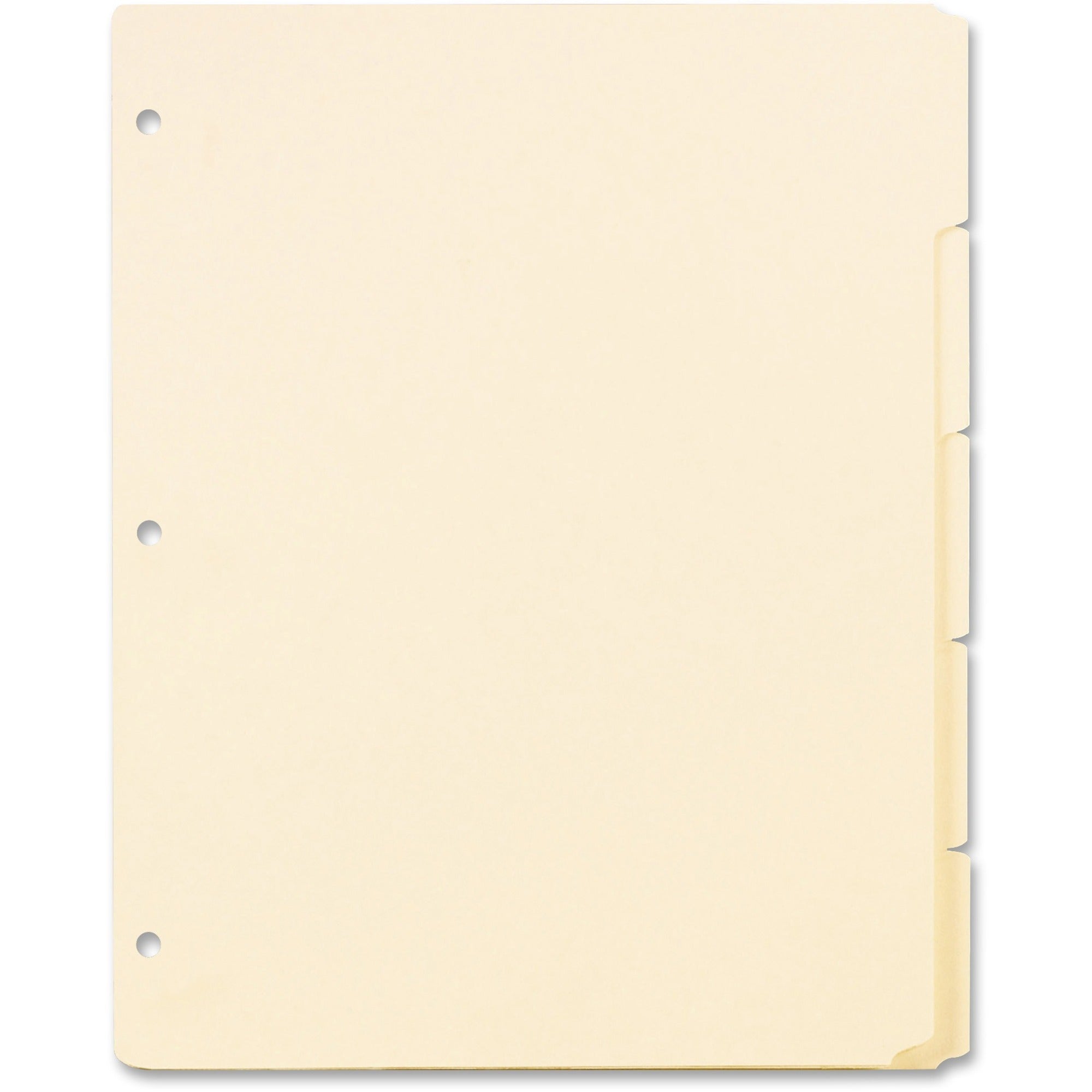 Oxford Ring Book Index Sheets - 5 x Divider(s) - Blank Tab(s) - 5 Tab(s)/Set - 8.5" Divider Width x 11" Divider Length - 3 Hole Punched - Manila Tab(s) - 10% Recycled - Punched, Acid-free - 20 / Box