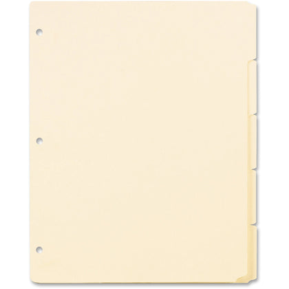 Oxford Ring Book Index Sheets: 5-Tab Divider Set Manila Acid-Free - 20/Box