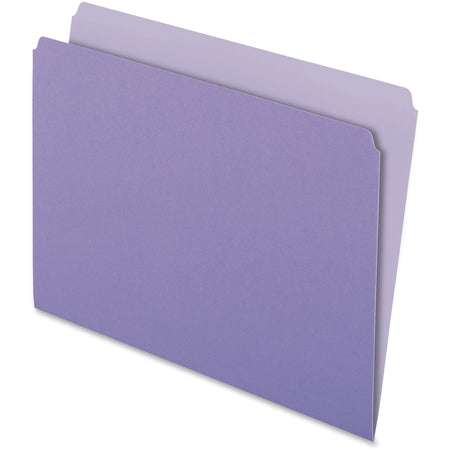 Pendaflex Letter Recycled Top Tab File Folder - 8 1/2" x 11" - 11 pt. - 1 Plys - Lavender - 30% Recycled - 100 / Box