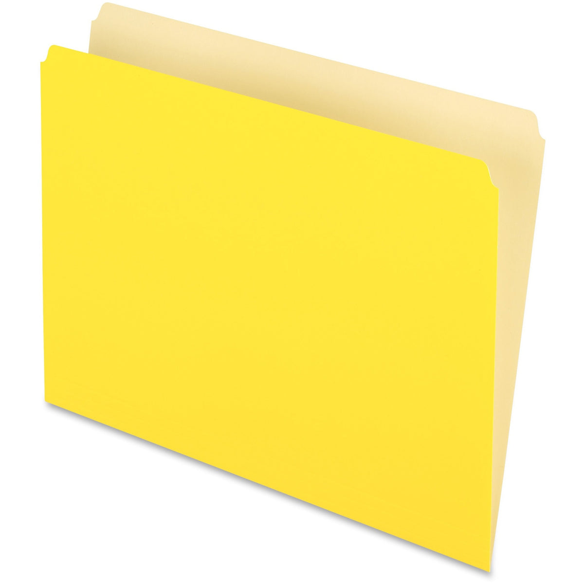 Pendaflex Letter Recycled Top Tab File Folder - 8 1/2" x 11" - 11 pt. - 1 Plys - Yellow - 30% Recycled - 100 / Box