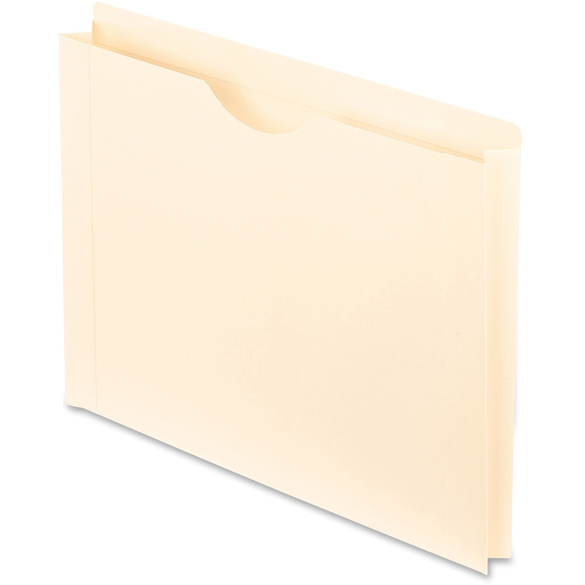 Pendaflex Letter Recycled File Jacket - 8 1/2" x 11" - 1 1/2" Expansion - 11 pt. - Manila - Manila - Double-ply Reinforced Top - 10% Recycled - 50 / Box
