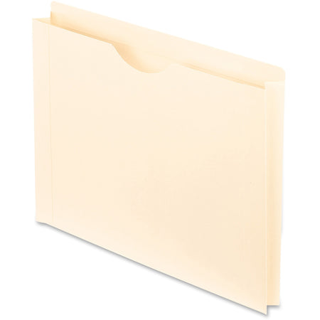 Pendaflex Letter Recycled File Jacket - 8 1/2" x 11" - 1 1/2" Expansion - 11 pt. - Manila - Manila - Double-ply Reinforced Top - 10% Recycled - 50 / Box
