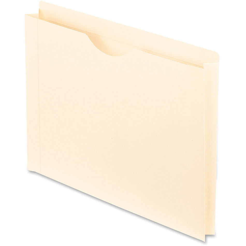 Pendaflex Letter Recycled File Jacket - 8 1/2" x 11" - 1 1/2" Expansion - 11 pt. - Manila - Manila - Double-ply Reinforced Top - 10% Recycled - 50 / Box
