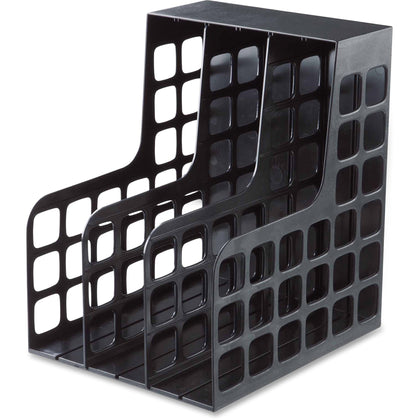 Oxford Decorack Shelf File: 2 Dividers Black Plastic - 1 Each - Literature Holders/Sorters