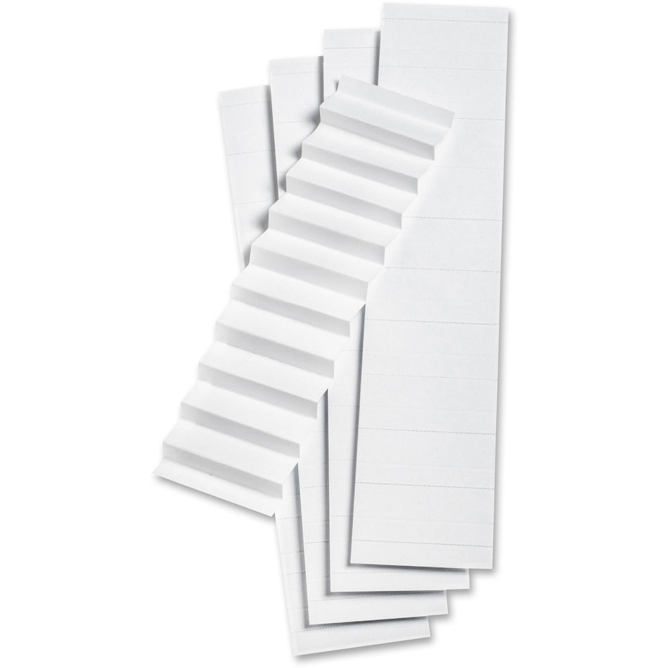 Pendaflex 1/5 Cut White File Folder Label Inserts - 5 Blank Tab(s) - 5 Tab(s)/Set - 2" Tab Width - White Plastic Tab(s) - 10% Recycled - 100 / Pack
