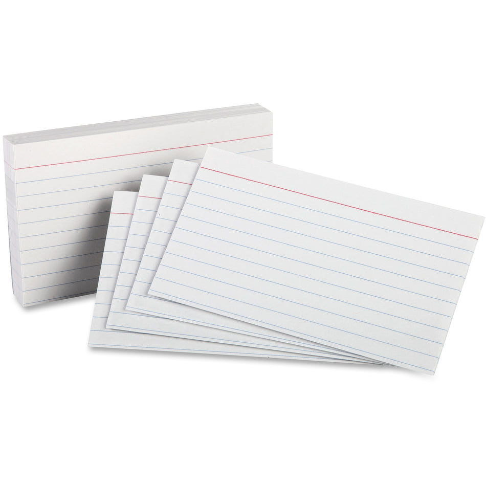 Oxford Index Cards - 3" x 5" - 85 lb Basis Weight - Sustainable Forestry Initiative (SFI) - White - 100 / Pack