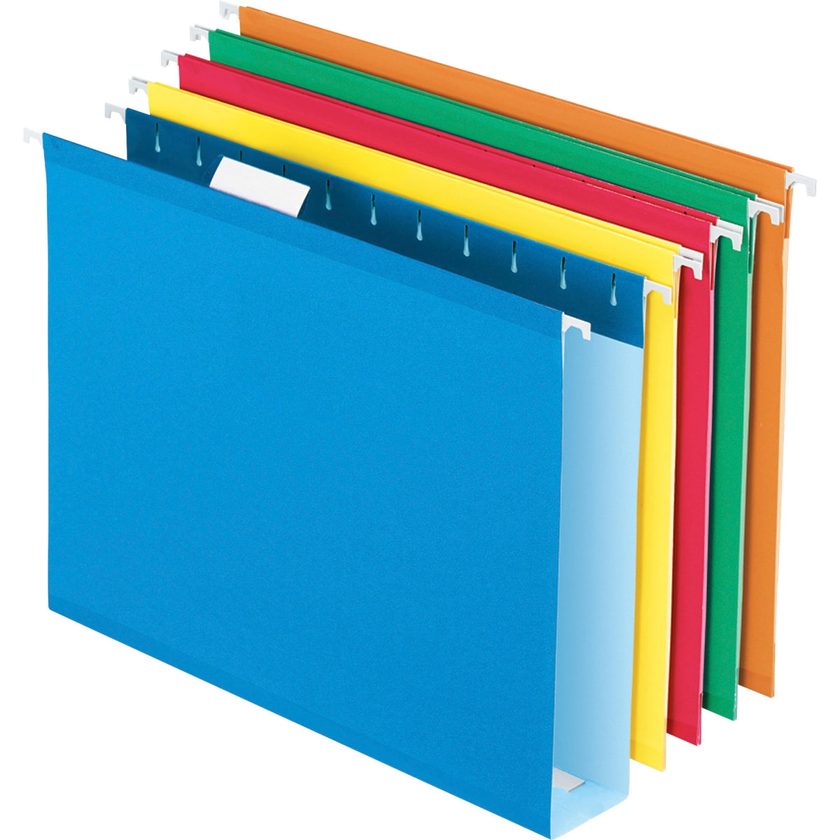 Pendaflex Letter Recycled Hanging Folder - 2" Folder Capacity - 8 1/2" x 11" - 1 Internal Pocket(s) - Pressboard - Assorted - Reinforced, Reinforced Gusset, Acid-free - 10% Recycled - 25 / Box