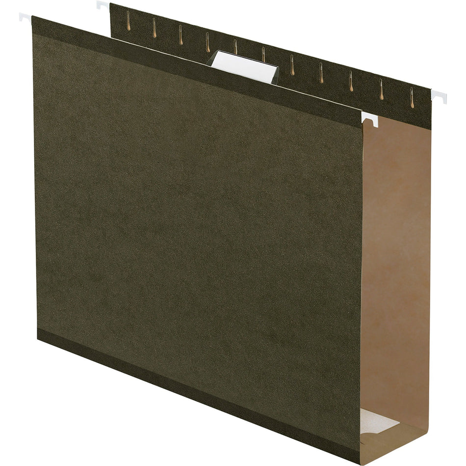 Pendaflex Letter Recycled Hanging Folder - 3" Folder Capacity - 8 1/2" x 11" - Folder - Pressboard - Standard Green - Reinforced, Reinforced Gusset, Acid-free - 10% Recycled - 25 / Box