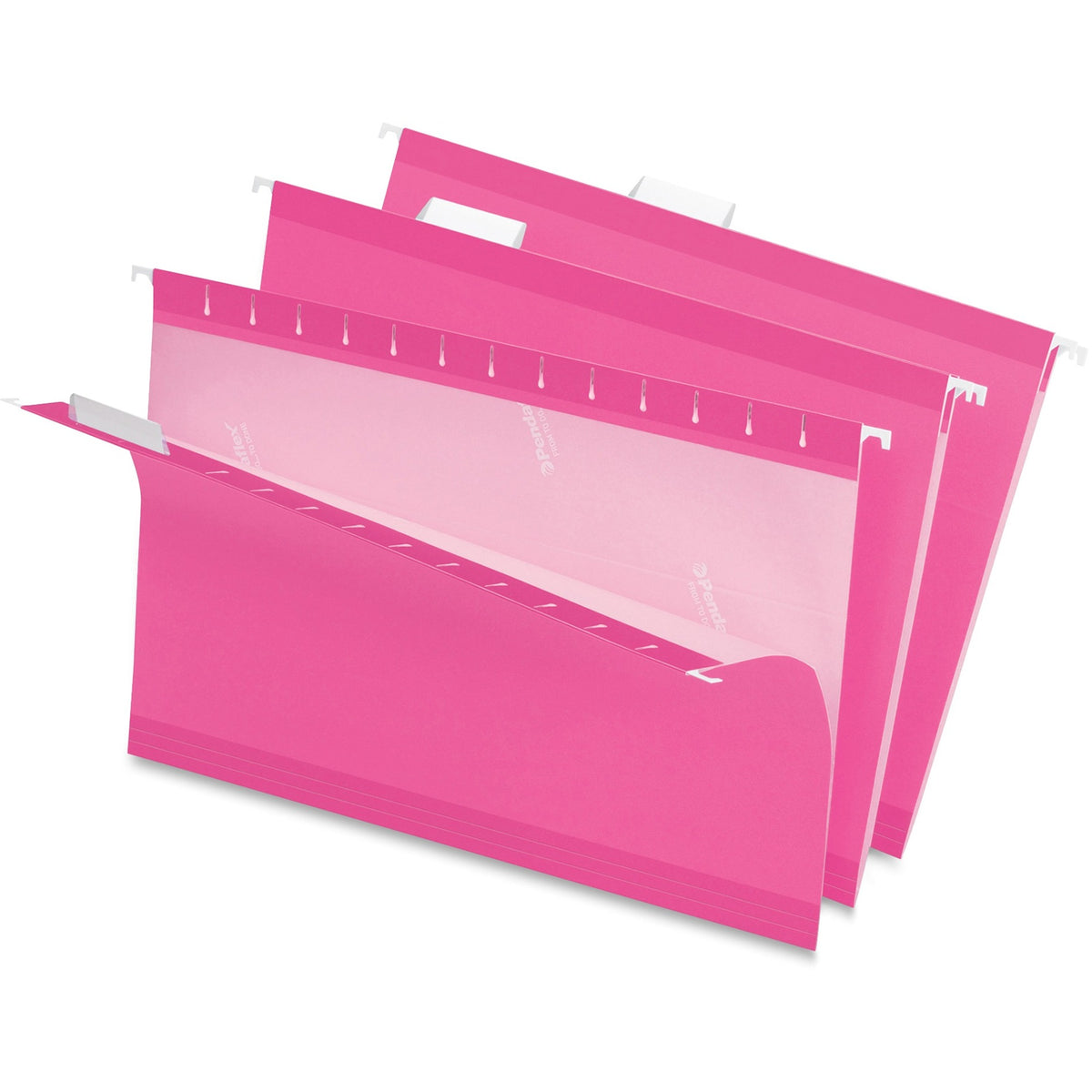 Pendaflex 1/5 Tab Cut Legal Recycled Hanging Folder - 8 1/2" x 14" - Pink - Reinforced - 10% Recycled - 25 / Box