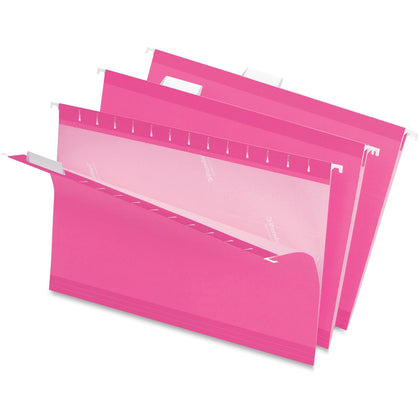 Pendaflex Legal Hanging Folders - Pink 1/5 Tab Cut Reinforced - 25/Box - & Accessories