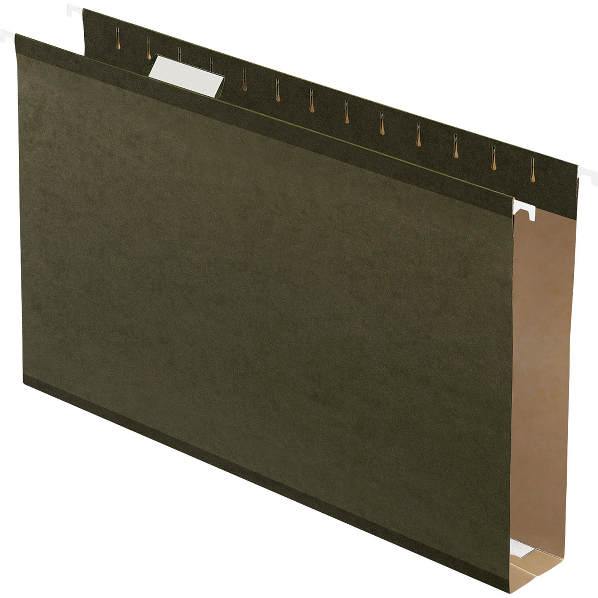 Pendaflex Legal Recycled Hanging Folder - 2" Folder Capacity - 8 1/2" x 14" - Pressboard - Standard Green - Reinforced Gusset, Acid-free - 10% Recycled - 25 / Box