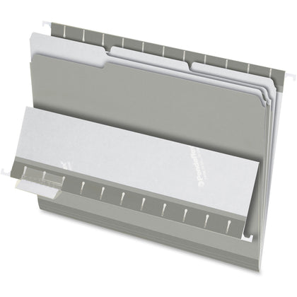 Pendaflex Recycled Top Tab File Folders - Letter Size - Gray - 100/Box