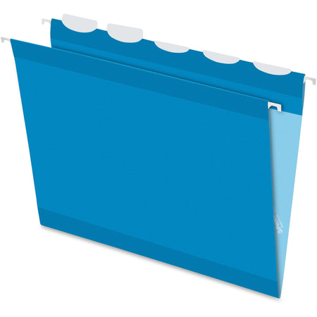 Pendaflex Ready-Tab 1/5 Tab Cut Letter Recycled Hanging Folder - 8 1/2" x 11" - Blue - Reinforced - 10% Recycled - 25 / Box