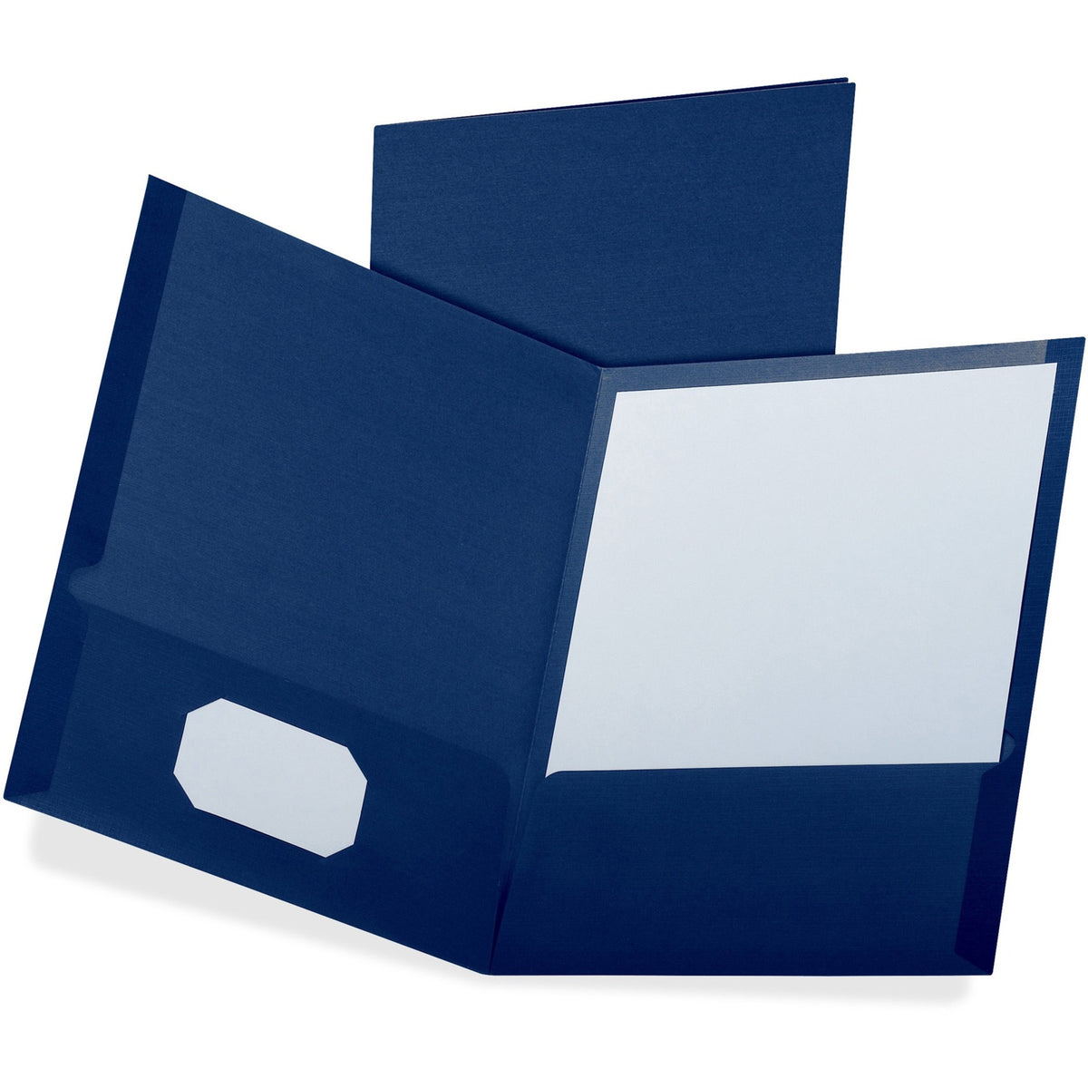 Oxford Letter Recycled Pocket Folder - 8 1/2" x 11" - 100 Sheets Capacity - 2 Pocket(s) - Blue - 35% Recycled - 1 Each
