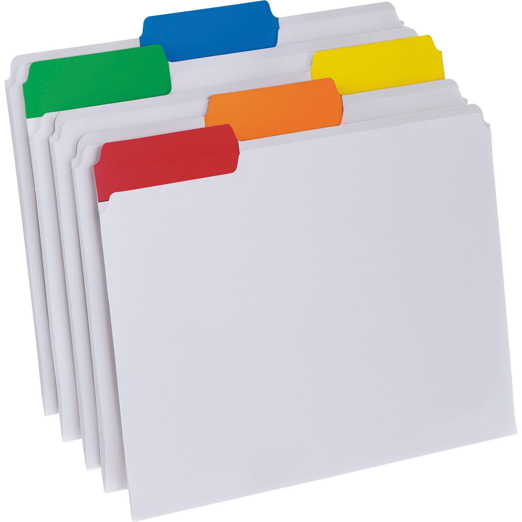Pendaflex EasyView 1/3 Tab Cut Letter Top Tab File Folder - 8 1/2" x 11" - Top Tab Location - Assorted Tab Position - Poly - Clear - Moisture Resistant - 25 / Box