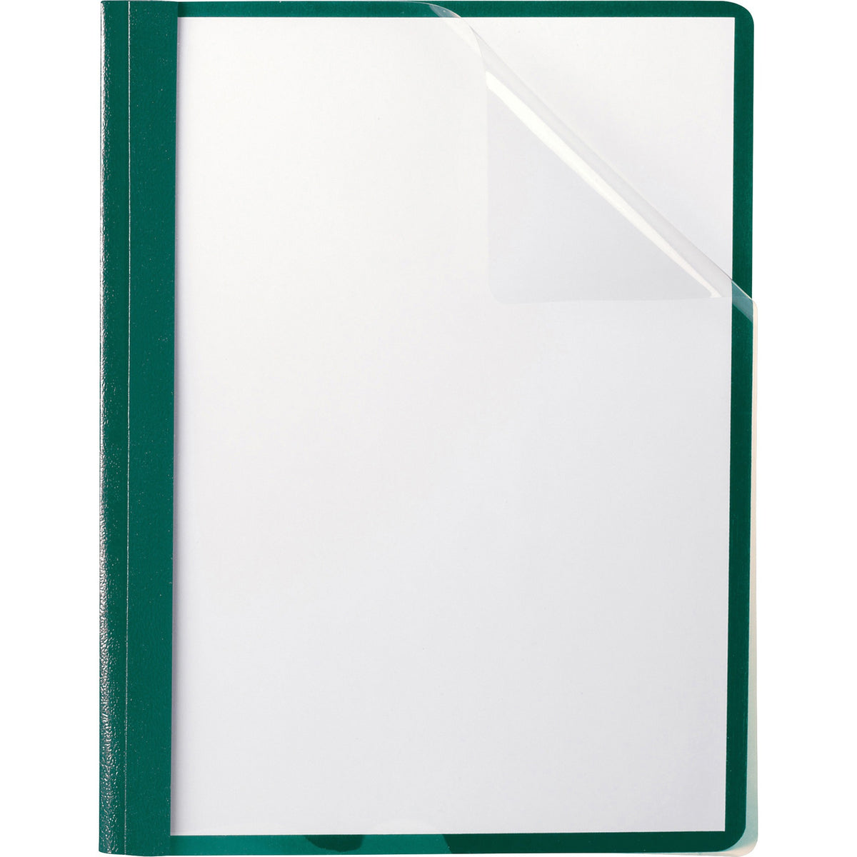 Oxford Letter Recycled Report Cover - 8 1/2" x 11" - 100 Sheets Capacity - 3 x Tang Fastener(s) - 1/2" for Folder - Leatherette - Hunter Green - 10% Recycled - 25 / Box