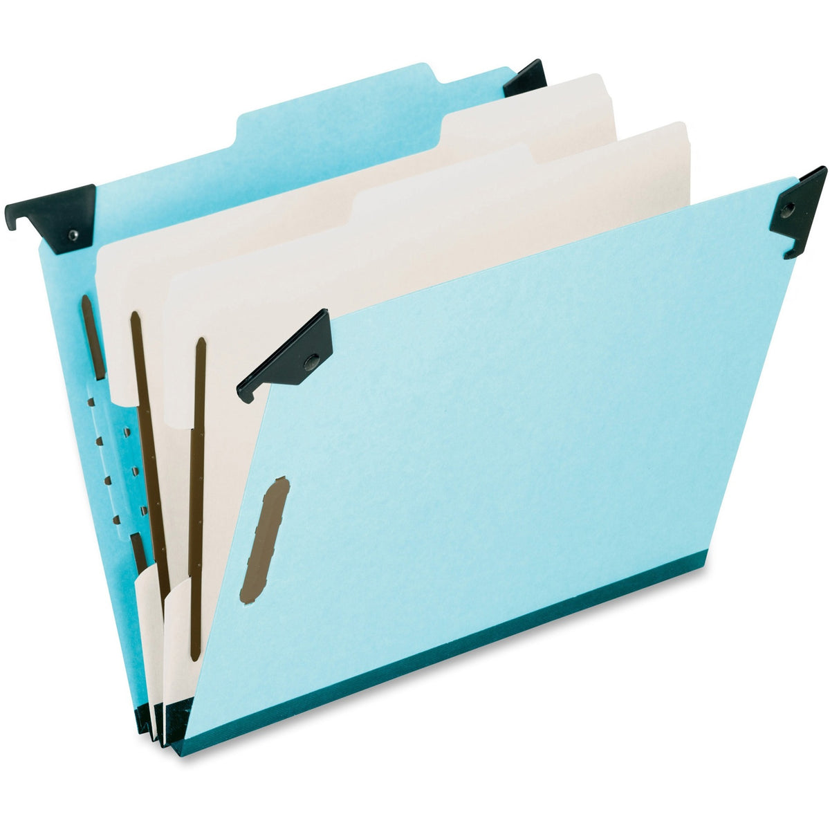 Pendaflex Legal Recycled Classification Folder - 8 1/2" x 14" - 2" Expansion - 2 3/4" for Folder - 2 Divider(s) - 25 pt. - Pressboard, Tyvek - Blue - Tab Divider, Reinforced Gusset, Acid-free, Durable - 65% Recycled - 1 Each